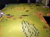 England-005 Friday -  This is the table representing the battlefield north of Leipzig before placement of the figures. The tables were laid out in geographic order in the…
