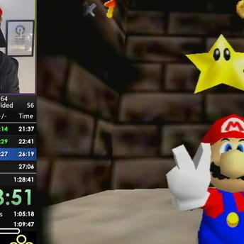 Blindfolded Super Mario 64 World Record Attempt Ruined by Webcam Failure