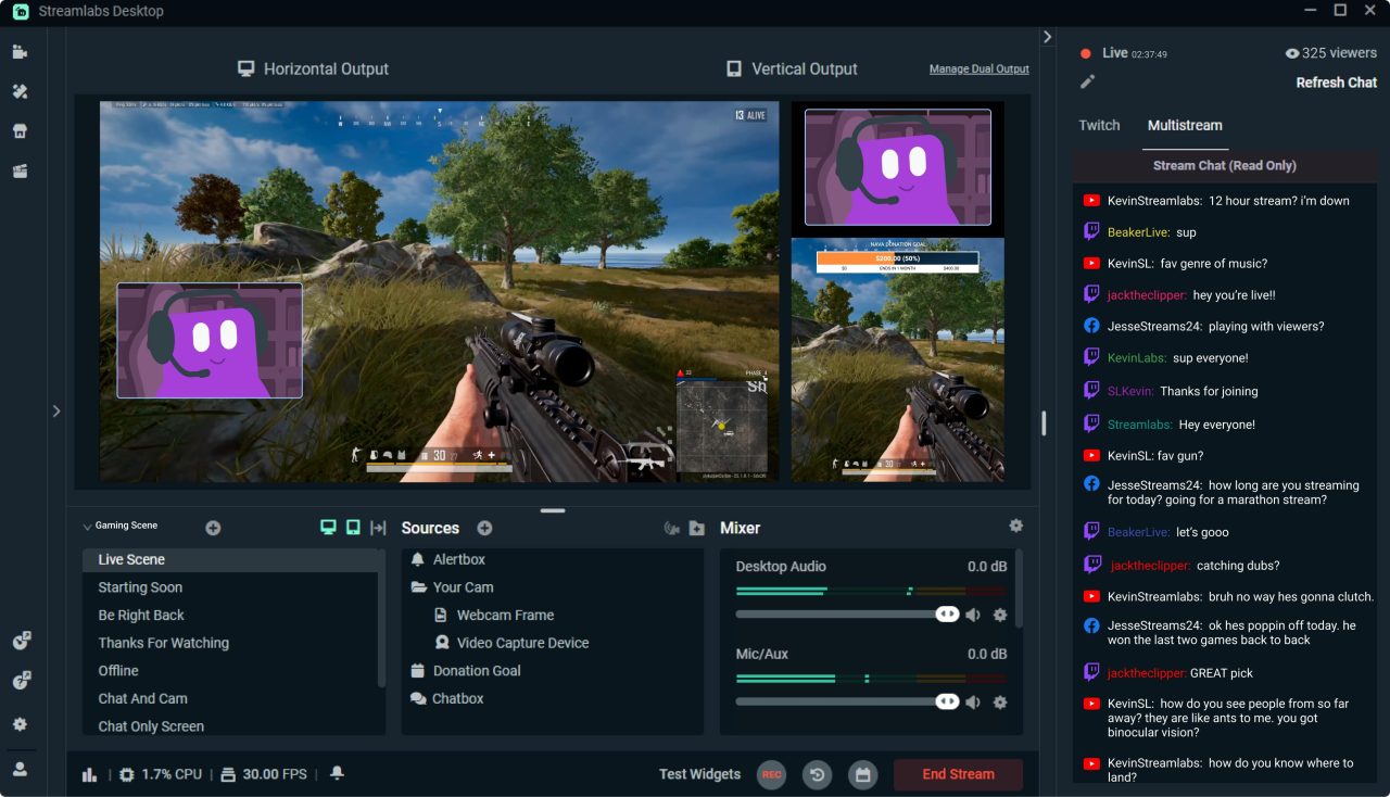 streamlabs streaming