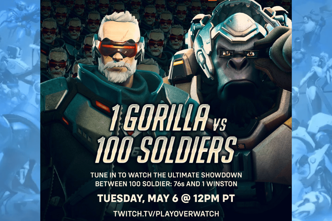 1 Gorlla vs 100 Soldiers Promotional FlyerSource: Blizzard